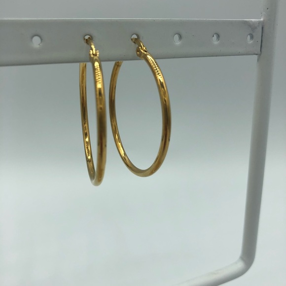 Simple hoop 18k gold plated - Picture 3 of 6
